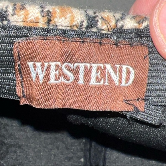 Westend Brown/Gold/Cream Houndstooth Newsboy Cabbie Hat Cap Size S/M - Picture 6 of 6